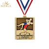 Gold Wrestling Sports Medal