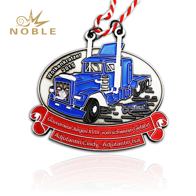 Custom Colored Silver Metal Medal