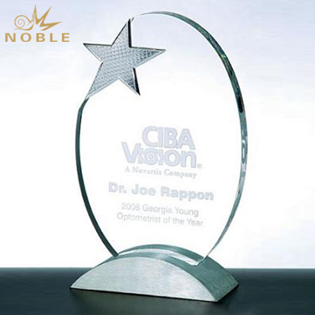 NB-CST 540 Crystal Oval Star Award