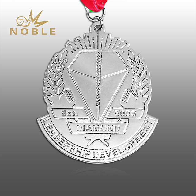 Custom Design Die Cast Your Logo Shape Silver Medal 