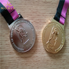 Custom Gold Silver Medal With Ribbon