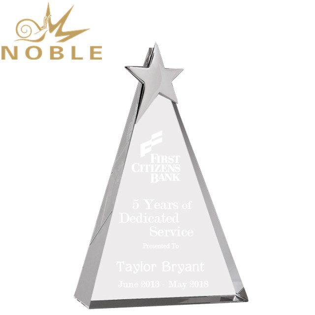 Top Star Crystal Triangle Trophy