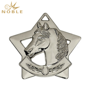 New Silver Metal Custom Sports Equestrian Medal