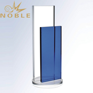 Blue Crystal Plaque Trophy