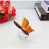 Decorative Crystal Apple With Amber Butterfly
