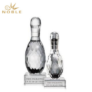 2019 Wholesale Crystal Bowling Trophy with Clear Base