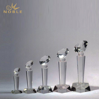High Quality Clear Crystal Diamond Trophy