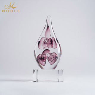 Unique Design Art Glass Trophy