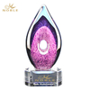Delta Purple Art Glass Trophy