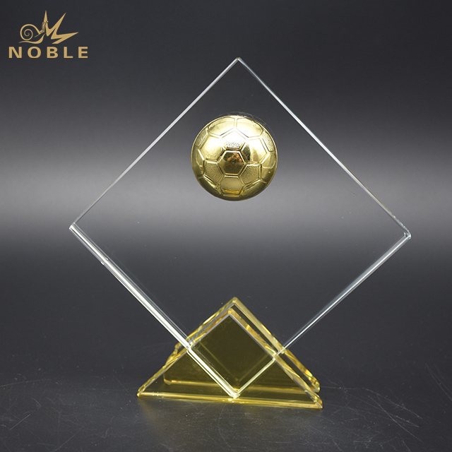 Custom Crystal Soccer Trophy