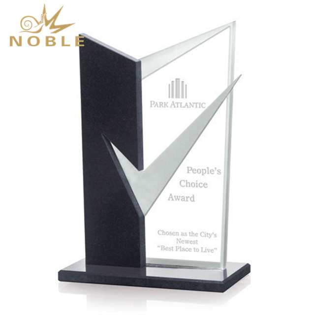 2019 Custom Black Clear Crystal Corporate Trophy