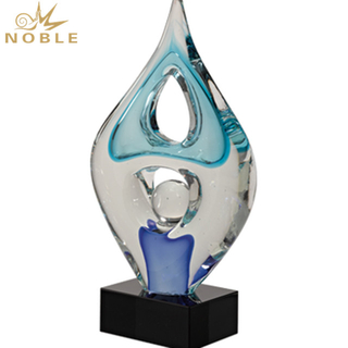 New Artistic Award Art Hand Blown Glass Trophy 