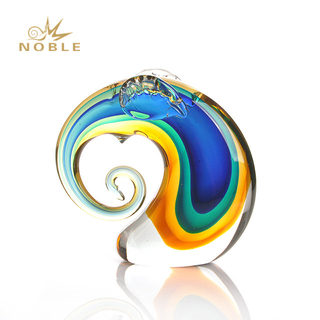 Elephant Art Glass Sculpture 