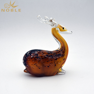 Hand Blown Glass Deer As Home Decoration