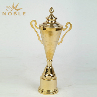 Gold Sports Competition Metal Trophies And Awards Cup