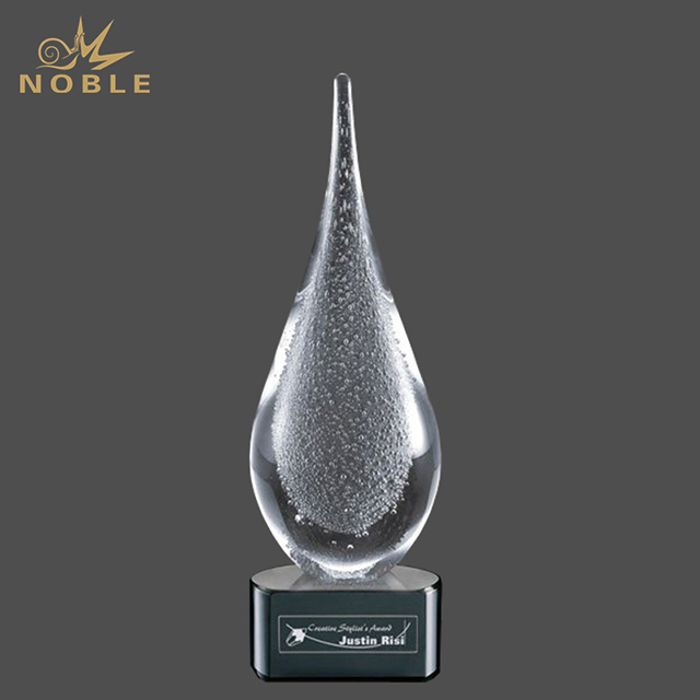 Dark Ice Age Drop Art Glass Award