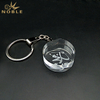 Laser Etched Engraved Keychain Crystal Oval Silver Gift Award