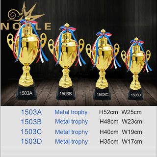 Shiny Gold Custom Metal Cup Trophy with Your Text Printing 