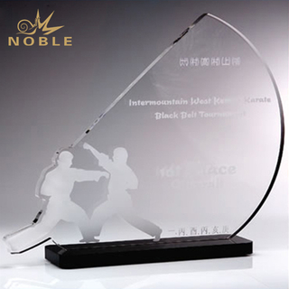 Custom Laser Engraved Crystal Taekwondo Award