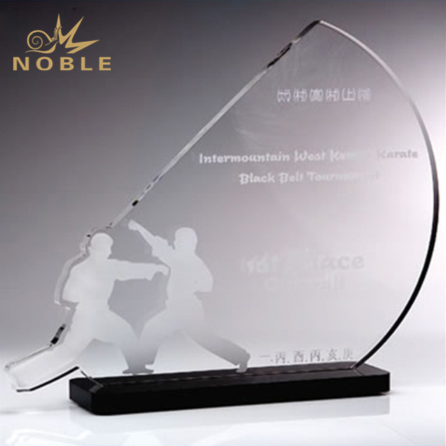 Custom Laser Engraved Crystal Taekwondo Award