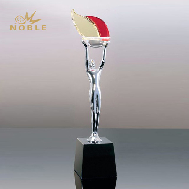 Metal Figurine Trophy with Flame