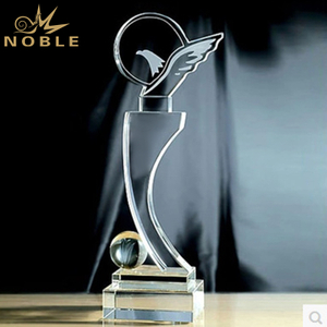 Custom Logo Crystal Eagle Trophy
