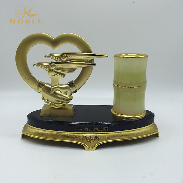 Best Wishes Metal Pen Holder 