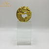 Chinese Character Metal Gold Dragon Figurine Trophy
