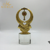 Decorative Gold Metal Handshake Trophy 