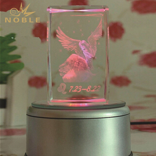 3d Laser K9 Crystal Blocks with Led Base