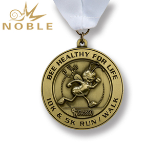 Custom Design Antique Bronze Metal Medal with 3d Design 