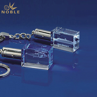 3d Laser Engraving Crystal Photo Keychain with Led Light