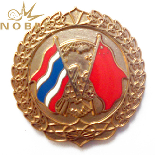 Bronze Metal Custom Pins with Flag 