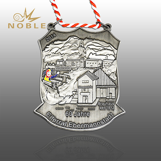 Antique Silver Plating Metal Medal