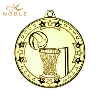 Netball 'Tri Star' Medal - Gold 2in