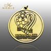 Antique Gold Metal Soccer Medal