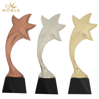 Bronze Silver Gold Metal Star Trophy