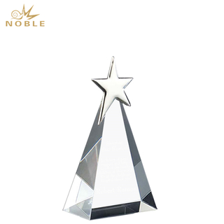 Top Metal Star K9 Crystal Trophy