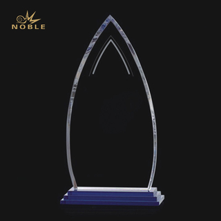 Blank Trophy Crystal Award with Base