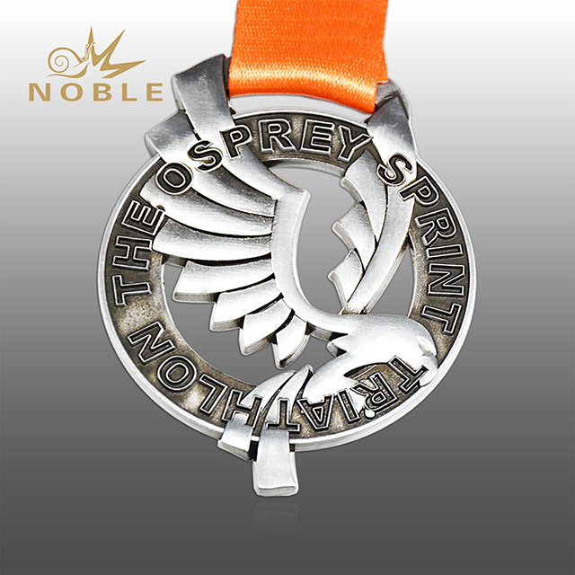 Zinc Alloy 3d Triathlon Award Medal