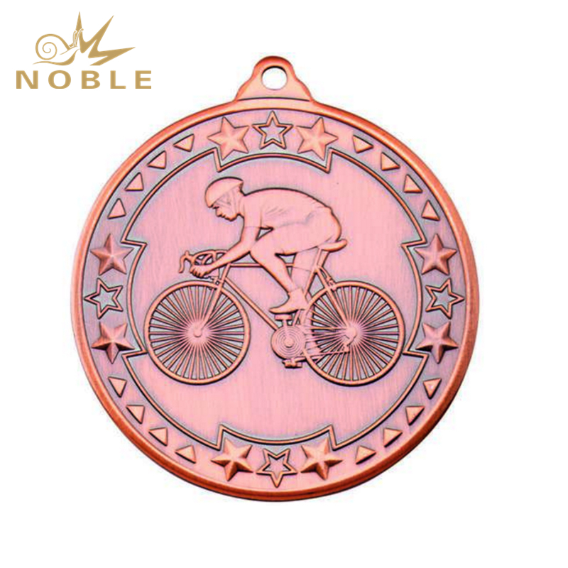 New Design Metal Bronze Bicycle Medal