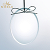 Beveled Oval Glass Christmas Hanging Ornament