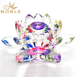 Coloful Crystal Lotus For Wedding Gifts