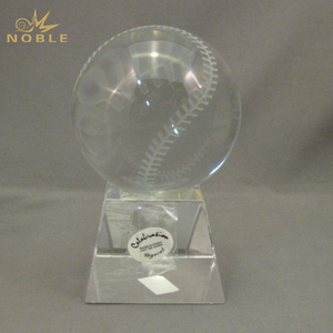 K9 Clear Sports Custom Crystal Baseball Award 