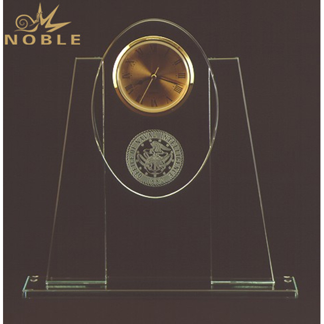 Blank Corporate Custom Crystal Clock Award