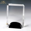 Blank Crystal Shield Award With Black Base