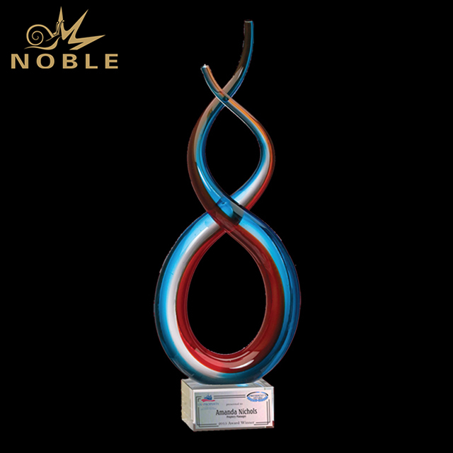 Aqua Dancing Art Glass Award