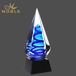 Blue Colored Artglass Award