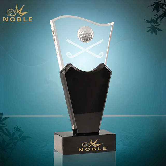 Black Crystal Silver Tennis Trophy