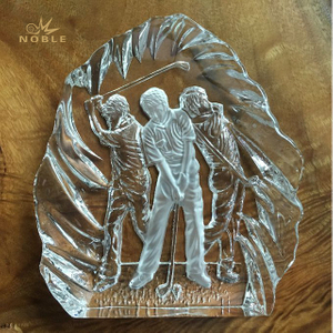 Engraved Crystal Golf Sports Icerberg Award